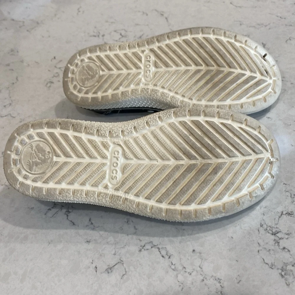 Crocs black and white shoes